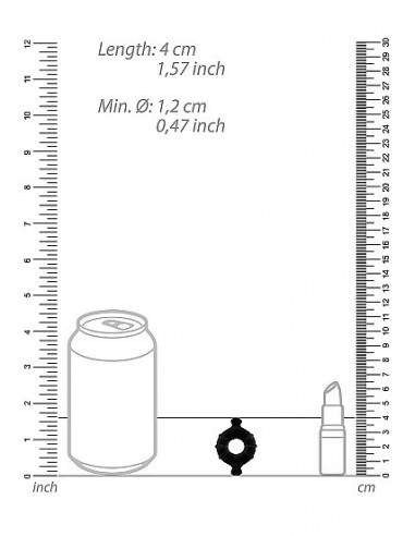 Pierścień na Penisa na penisa Gummy Ring - Medium - Black - Pierścienie erekcyjne niewibrujące - 4