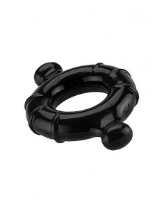 Pierścień na Penisa na penisa Gummy Ring - Large - Black - Pierścienie erekcyjne niewibrujące - 1