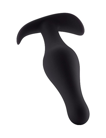 Korek analny zatyczka Butt Plug with Handle - Small - Black - Korki analne silikonowe - 2