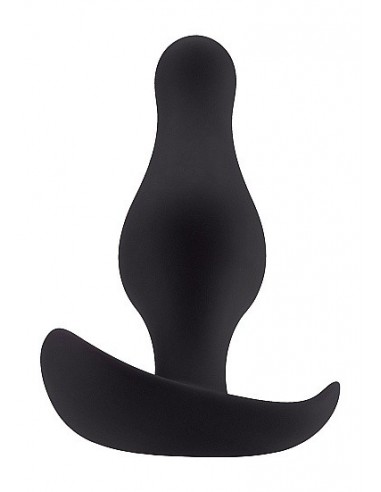 Korek analny zatyczka Butt Plug with Handle - Small - Black - Korki analne silikonowe - 3