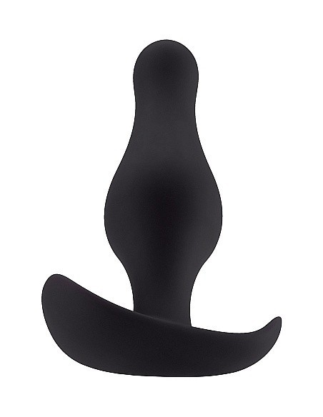 Korek analny zatyczka Butt Plug with Handle - Small - Black - Korki analne silikonowe - 3