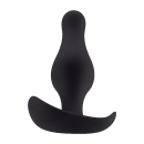 Korek analny z uchwytem Butt Plug with Handle Small Black - silikon medyczny, dł. 9,5 cm, maks. śred. 2,8 cm - 3
