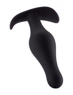 Korek analny zatyczka Butt Plug with Handle - Medium - Black - Korki analne silikonowe - 1 2