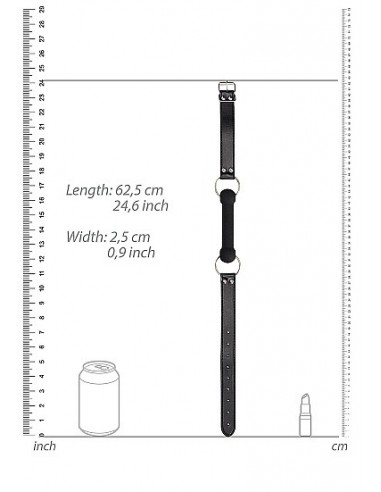 Knebel erotyczny Ouch! Bit Gag - Black - Kneble do ust - 4