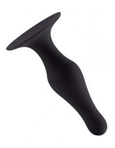 Korek analny zatyczka Butt Plug with Suction Cup - Small - Black - Korki analne silikonowe - 1 2