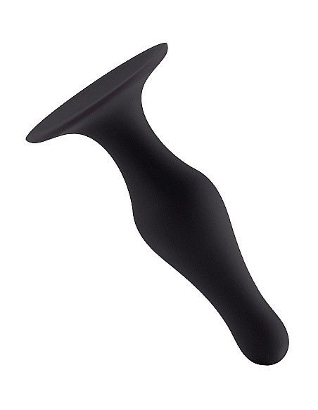 Korek analny zatyczka Butt Plug with Suction Cup - Small - Black - Korki analne silikonowe - 2