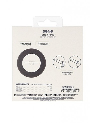 Pierścień na Penisa na penisa No.39 - Cockring - Black - Pierścienie erekcyjne niewibrujące - 4