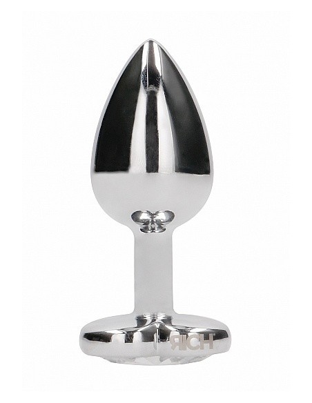 Butt Plug Love Heart Diamond Plug - 2.75 Inch - Silver - Korki analne stalowe - 4