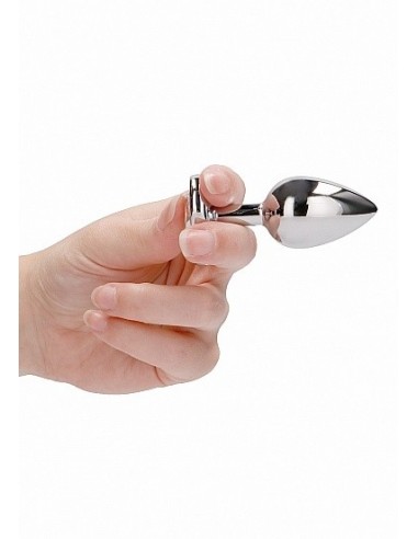 Butt Plug Love Heart Diamond Plug - 2.75 Inch - Silver - Korki analne stalowe - 10