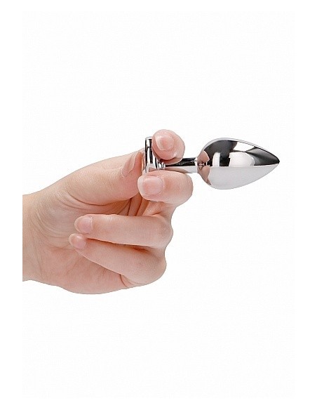 Butt Plug Love Heart Diamond Plug - 2.75 Inch - Silver - Korki analne stalowe - 10