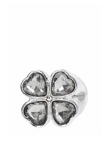 Butt Plug Lucky Diamond Plug - 2.75 Inch - Silver - Korki analne stalowe - 3