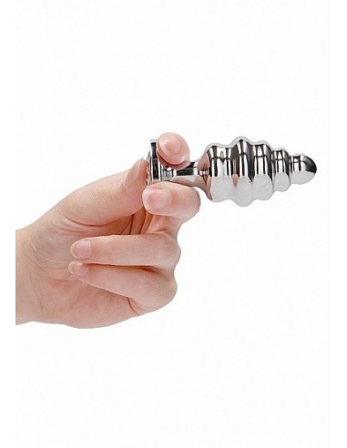 Stymulujący korek analny z diamentem - 3.15 Inch - Silver - Korki analne stalowe - 10