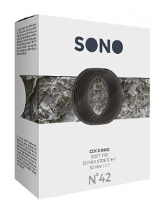 Pierścień na Penisa na penisa No.42 - Cockring - Black - Pierścienie erekcyjne niewibrujące - 1 2