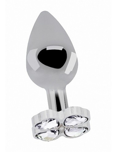 Butt Plug Lucky Diamond Plug - 3.75 Inch - Silver - Korki analne stalowe - 1