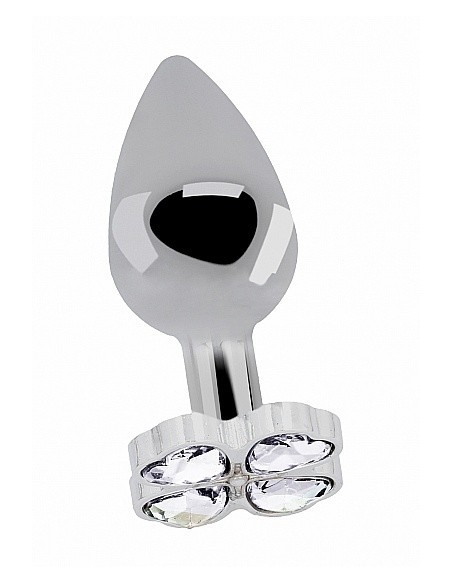 Butt Plug Lucky Diamond Plug - 3.75 Inch - Silver - Korki analne stalowe - 1