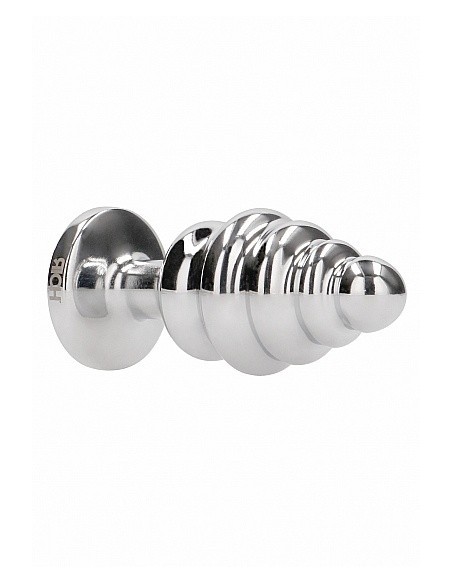 Stymulujący korek analny z diamentem - 3.75 Inch - Silver - Korki analne stalowe - 6