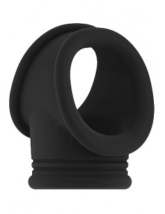 Pierścień na Penisa na penisa No.48 - Cockring with Ball Strap - Black - Pierścienie erekcyjne niewibrujące - 1