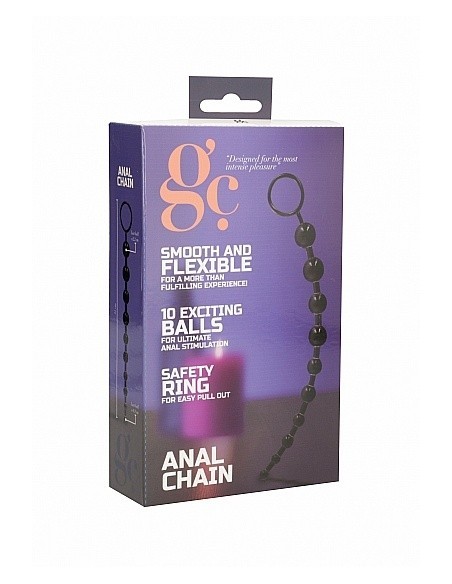 Kulki analne Anal Chain - Black - Kulki analne, koraliki analne - 2