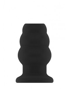 Korek analny zatyczka No.49 - Small Hollow Tunnel Butt Plug - 3 Inch - Black - Korki analne pozostałe - 1