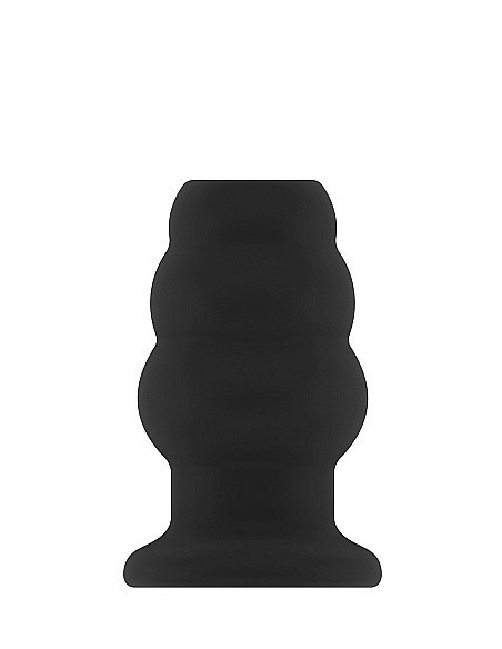 Korek analny zatyczka No.49 - Small Hollow Tunnel Butt Plug - 3 Inch - Black - Korki analne pozostałe - 1