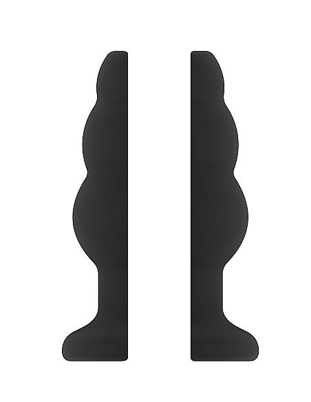 Korek analny zatyczka No.49 - Small Hollow Tunnel Butt Plug - 3 Inch - Black - Korki analne pozostałe - 3