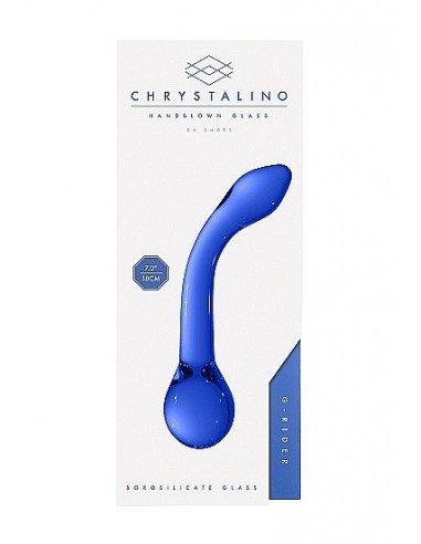 Szklany stymulator G-Rider - Blue - Korki analne szklane - 3