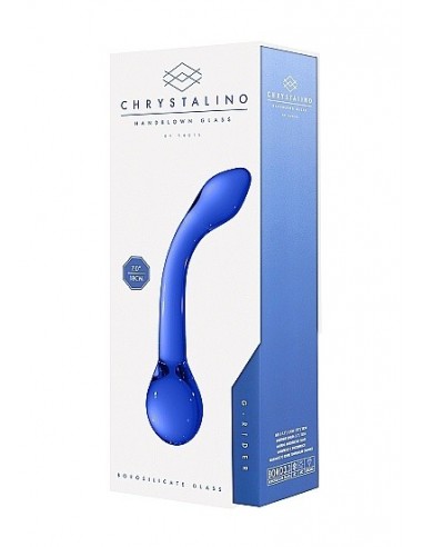 Szklany stymulator G-Rider - Blue - Korki analne szklane - 4