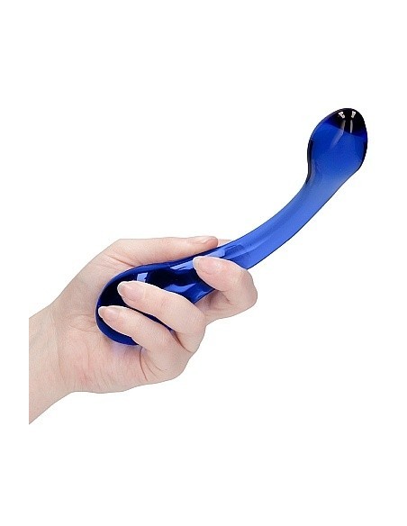 Szklany stymulator G-Rider - Blue - Korki analne szklane - 6