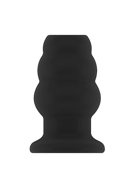 Korek analny zatyczka No.50 - Medium Hollow Tunnel Butt Plug - 4 Inch - Black - Korki analne pozostałe - 1