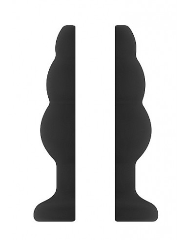 Korek analny zatyczka No.50 - Medium Hollow Tunnel Butt Plug - 4 Inch - Black - Korki analne pozostałe - 3