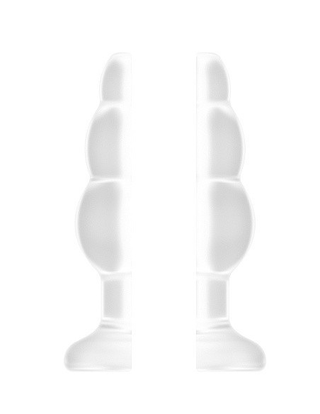 Korek analny zatyczka No.51 - Large Hollow Tunnel Butt Plug - 5 Inch - Translucent - Korki analne pozostałe - 2