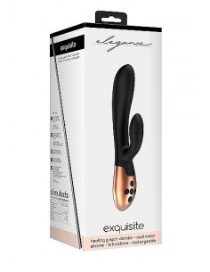 Wibrator króliczek Heating G-Spot Vibrator - Exquisite - Black - Wibratory Króliczki - 1 2