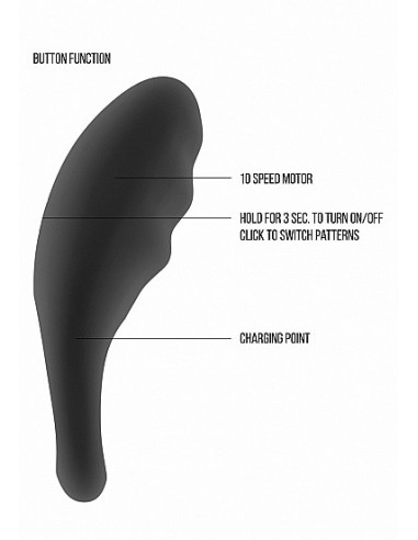 Pierścien erekcyjny wibrujący Harper - Czarny - Pierścienie erekcyjne wibrujące - 10