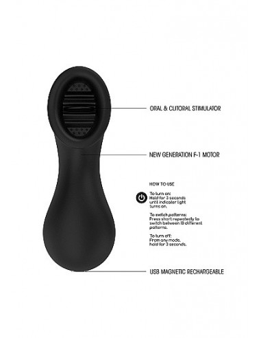 Stymulator łechtaczki Oral Clitoral Stimulator - Dreamy - Black - Stymulatory łechtaczki bezdotykowe - 12
