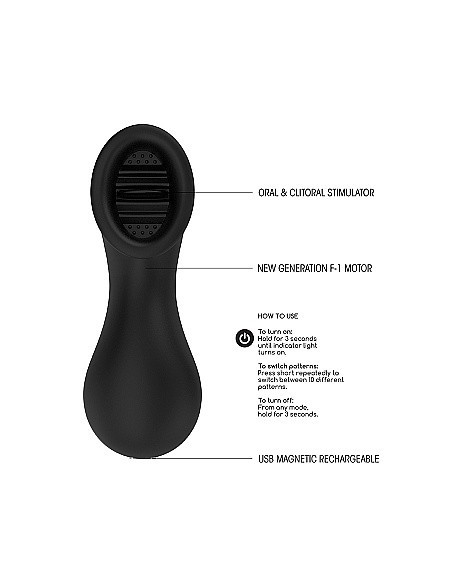 Stymulator łechtaczki Oral Clitoral Stimulator - Dreamy - Black - Stymulatory łechtaczki bezdotykowe - 12