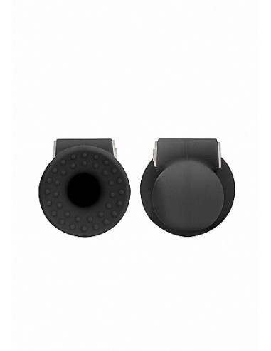 Pompki na sutki Vibrating Nipple Suckers - Black - Pompki do sutków i pochwy - 1