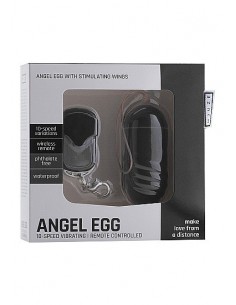 Bezprzewodowe jajeczko wibrujące Angel Vibrating Egg - Black - Wibratory Jajeczka - 1 2