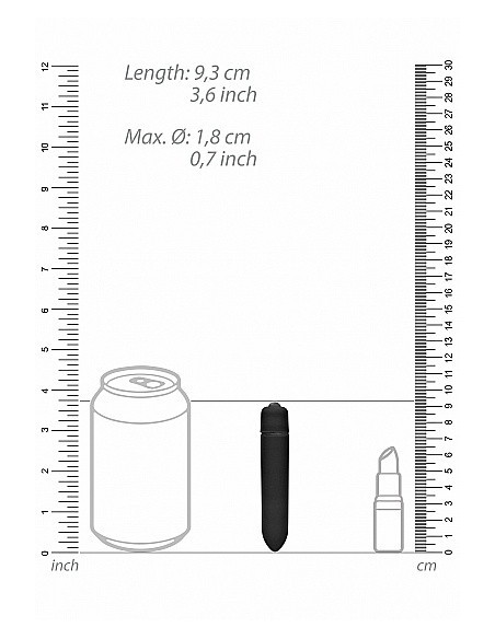 Wibrator 1 Speed Bullet - Black - Wibratory Mini - 3