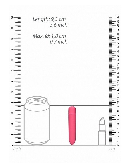 Wibrator 1 Speed Bullet - Pink - Wibratory Mini - 3
