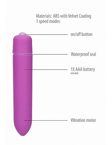 Wibrator 1 Speed Bullet - Purple - Wibratory Mini - 8