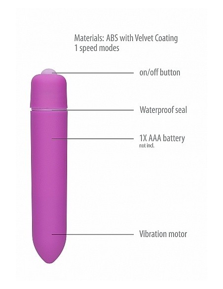 Wibrator 1 Speed Bullet - Purple - Wibratory Mini - 8