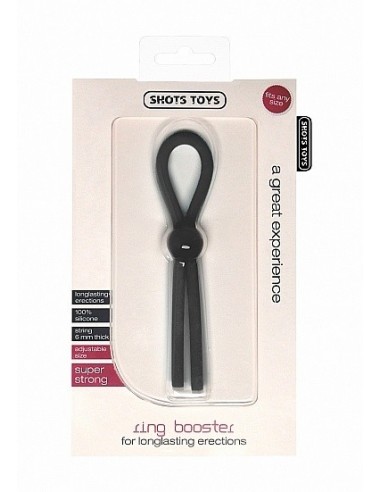 Regulowany Pierścień na Penisa Ring Booster - Black - Pierścienie erekcyjne niewibrujące - 2