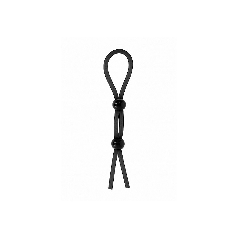 Double Ring Booster Black - Regulowany Pierścień Erekcyjny z Silikonu Medycznego i ABS, Uniwersalny Regulowany Obwód - 1