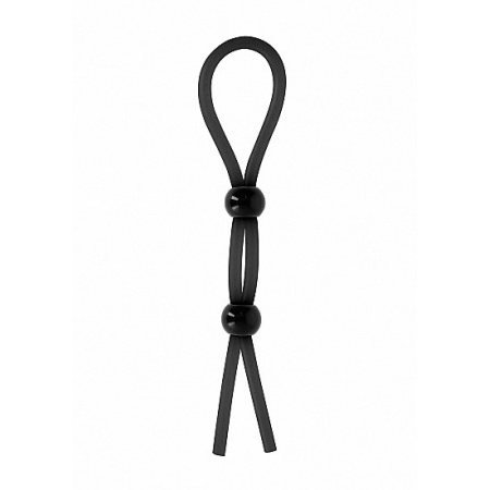 Double Ring Booster Black - Regulowany Pierścień Erekcyjny z Silikonu Medycznego i ABS, Uniwersalny Regulowany Obwód - 1