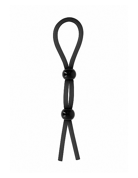 Regulowany Pierścień na Penisa Double Ring Booster - Black - Pierścienie erekcyjne niewibrujące - 1