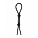 Double Ring Booster Black - Regulowany Pierścień Erekcyjny z Silikonu Medycznego i ABS, Uniwersalny Regulowany Obwód - 1