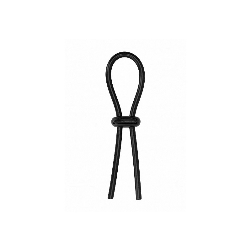 Pierścień erekcyjny Stretch Booster Black - regulowany zacisk typu lasso z silikonu medycznego o bezstopniowej regulacji obwodu - 1
