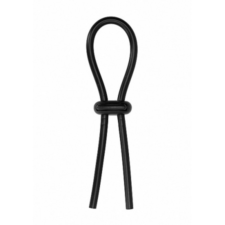 Pierścień erekcyjny Stretch Booster Black - regulowany zacisk typu lasso z silikonu medycznego o bezstopniowej regulacji obwodu - 1