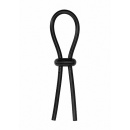 Pierścień erekcyjny Stretch Booster Black - regulowany zacisk typu lasso z silikonu medycznego o bezstopniowej regulacji obwodu - 1