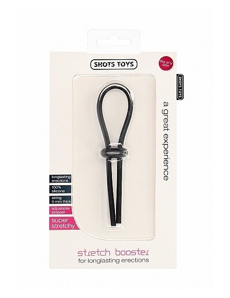 Regulowany Pierścień na Penisa Stretch Booster - Black - Pierścienie erekcyjne niewibrujące - 2